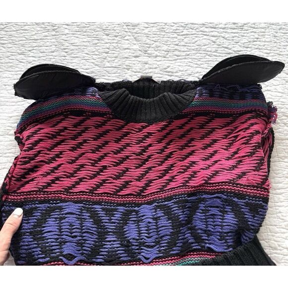 Vintage Paris Sport Club Pullover Sweater Women’s S Grandpa 80’s Cosby Geometric - Picture 9 of 9